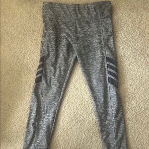 Justice Gray Performance Leggings with Chevron Panels